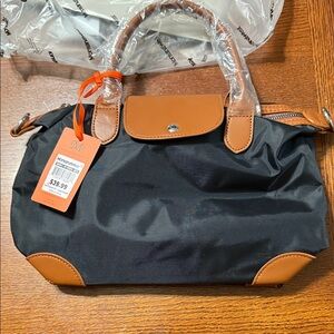 Montana West Black and Tan Shoulder Bag